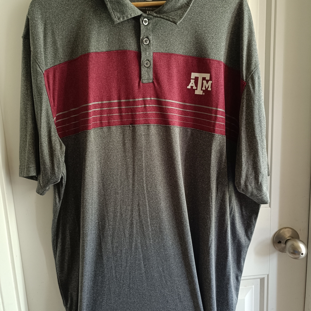 3XL Colosseum Texas A&M Aggies Polo Shirt Men’s Golf NCAA Football Casual Travel